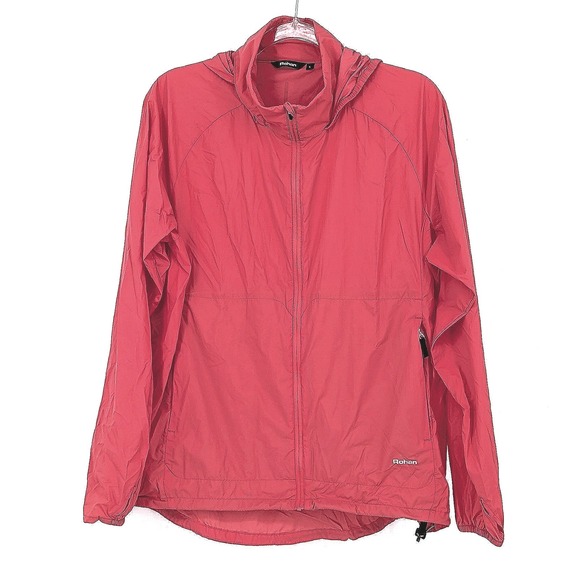 Rohan Jackets & Blazers - Rohan Windshadow Jacket Women's Large Coral Lightweight Packable Hiking Gorpcore